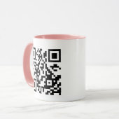 Maak je eigen QR-code Roze Mok (Voorkant links)