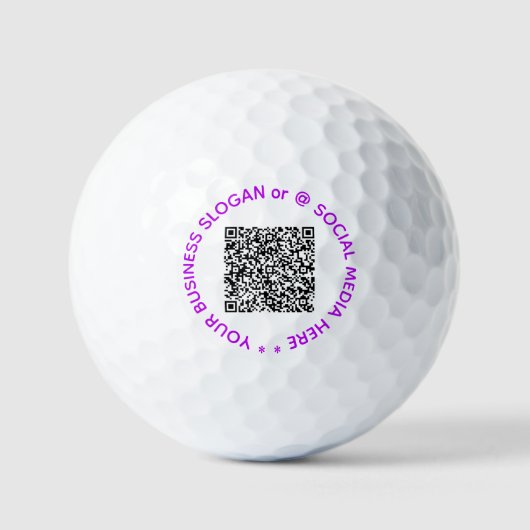 Maak je eigen QR-code stempels golfballen voorbeel (Voorkant)
