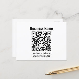 Maak je eigen QR-code   Transparant Briefkaart