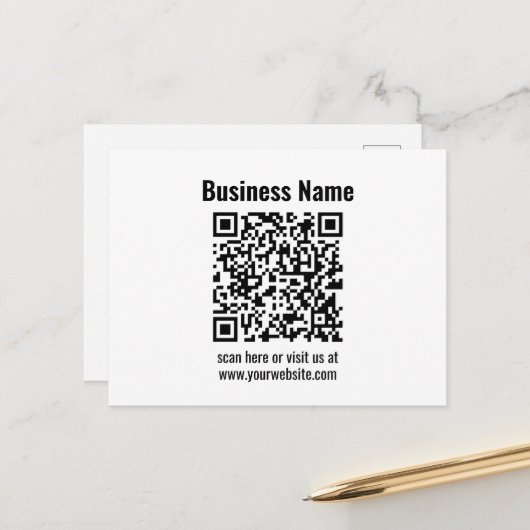 Maak je eigen QR-code | Transparant Briefkaart (Voorkant / Achterkant in situ)