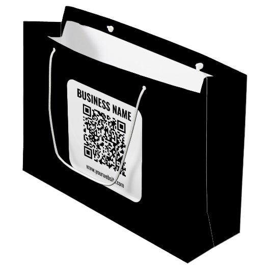 Maak Je Eigen QR Code | Transparant Groot Cadeauzakje (Voorkant Gekanteld)