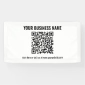 Maak Je Eigen QR Code | Transparant Spandoek (Horizontaal)