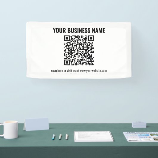 Maak Je Eigen QR Code | Transparant Spandoek (Beurs)