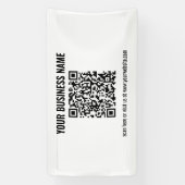 Maak Je Eigen QR Code | Transparant Spandoek (Verticaal)