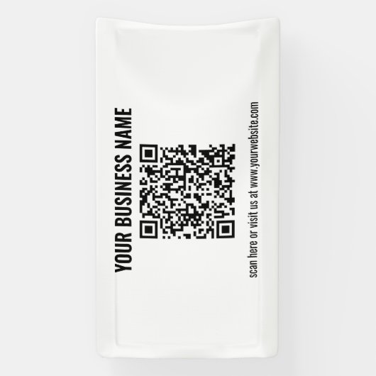 Maak je eigen QR-code | Transparant Spandoek (Verticaal)