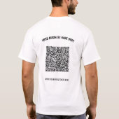 Maak Je Eigen QR Code Zakelijke T-Shirt Sjabloon (Achterkant)