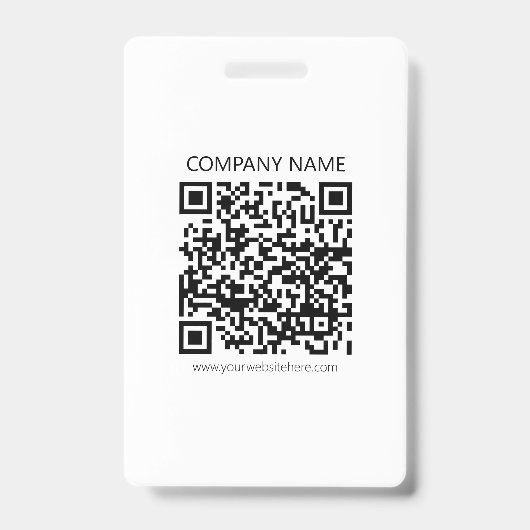 Maak je eigen QR-code | Zwart en Wit Badge (Voorzijde)