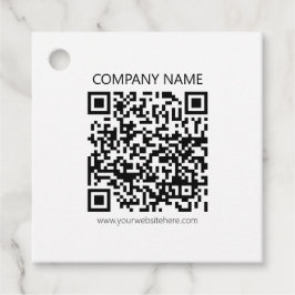 Maak je eigen QR-code | Zwart en Wit Bedankjes Labels