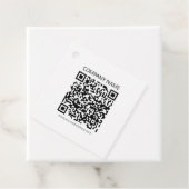 Maak je eigen QR-code | Zwart en Wit Bedankjes Labels (In situ)