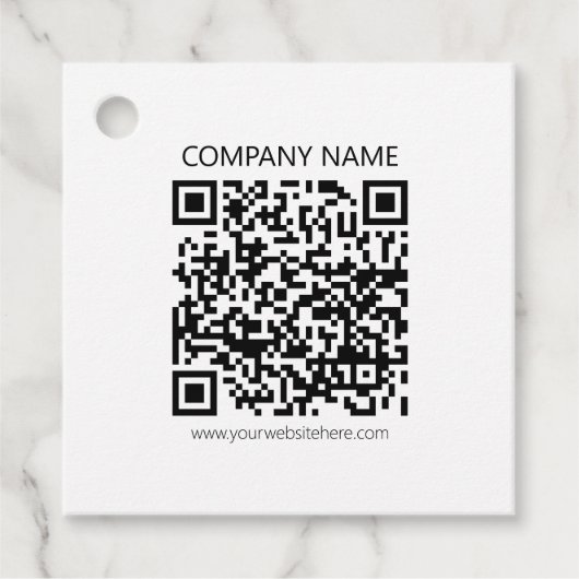 Maak je eigen QR-code | Zwart en Wit Bedankjes Labels (Voorkant)