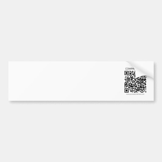 Maak je eigen QR-code | Zwart en Wit Bumpersticker (Voorkant)