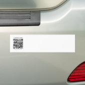 Maak je eigen QR-code | Zwart en Wit Bumpersticker (Op auto)