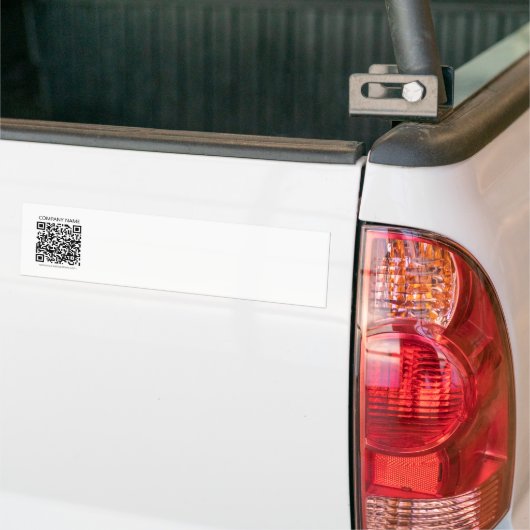 Maak je eigen QR-code | Zwart en Wit Bumpersticker (Op Truck)
