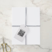 Maak je eigen QR-code | Zwart en Wit Cadeaulabel (Met Touw)