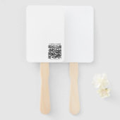 Maak je eigen QR-code | Zwart en Wit Handwaaier (Voorkant en achterkant)