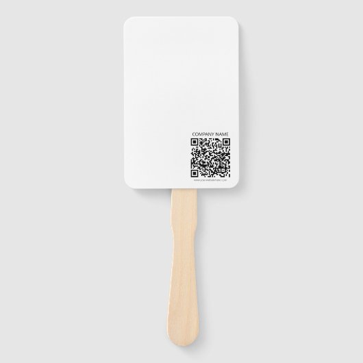 Maak je eigen QR-code | Zwart en Wit Handwaaier (Voorkant)