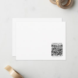 Maak je eigen QR-code | Zwart en Wit Notitiekaartje
