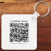 Maak je eigen QR-code | Zwart en Wit Sleutelhanger (Achterkant)