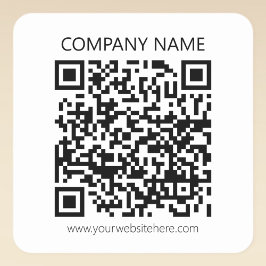 Maak je eigen QR-code | Zwart en Wit Vierkante Sticker