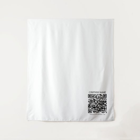 Maak je eigen QR-code | Zwart en Wit Wandkleed (Voorkant)