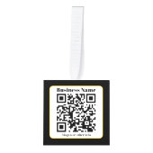 Maak je eigen QR-code | Zwarte Witte Gouden Rand Decoratie (Voorkant)