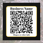 Maak je eigen QR-code | Zwarte Witte Gouden Rand Raamsticker