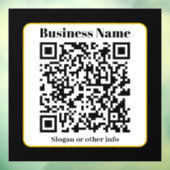 Maak je eigen QR-code | Zwarte Witte Gouden Rand Raamsticker (Vel 3)