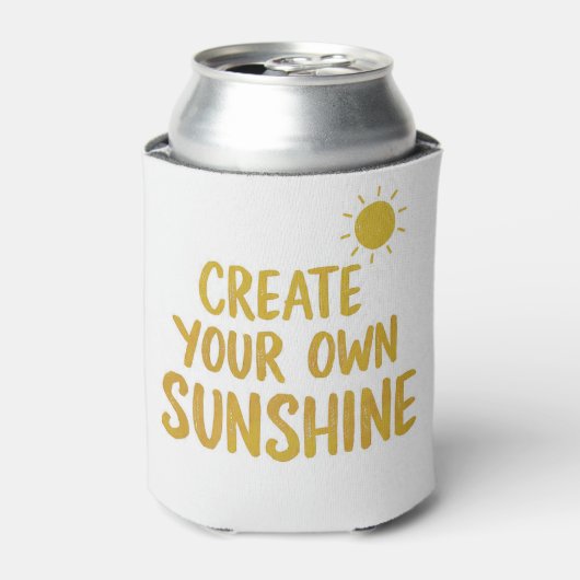 Maak je eigen quote over zonneschijn op blikjeskoeler (Blikje Voorkant)