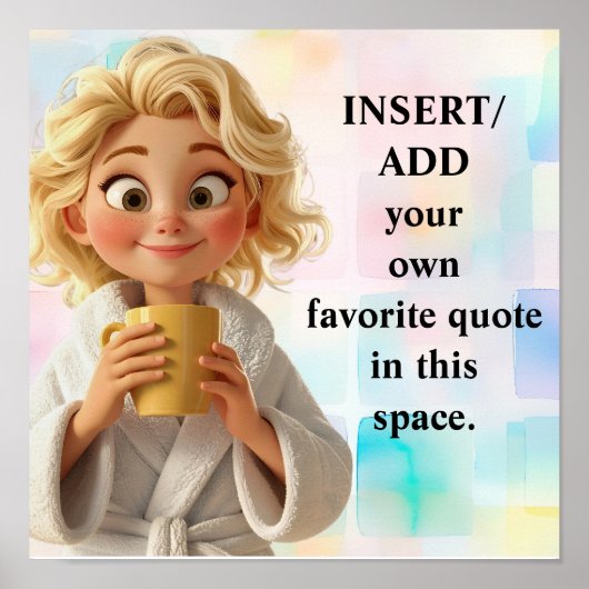MAAK JE EIGEN quote poster - kunstposter (Voorkant)