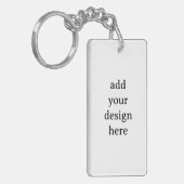 Maak je eigen rechthoek dubbelzijdig 1.5"x2.75" sleutelhanger (Voorkant Links)