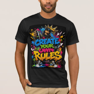 Maak Je Eigen Regels Graffiti Straatkunst Heren T- T-shirt