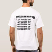 Maak je eigen regels voor het spelen van mijn zoon t-shirt (Achterkant)