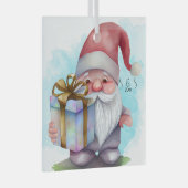 Maak je eigen regenboog presenteer Kerstman Dwerg Glas Ornament (Voorkant Rechts)