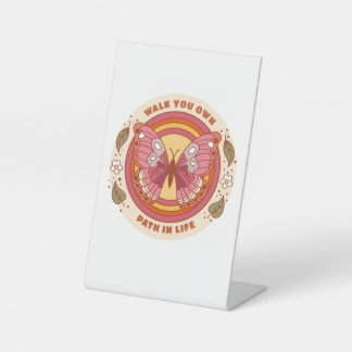 Maak je eigen reis in kaart reclamebord met voetstuk