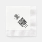 Maak Je Eigen Restaurant Logo QR Code Servet (Voorkant)