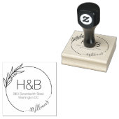 Maak Je Eigen Retouradres Minimalistisch Schrift Rubberstempel (Gestempeld)