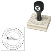 Maak Je Eigen Retouradres Moderne Calligrafie Rubberstempel (Gestempeld)
