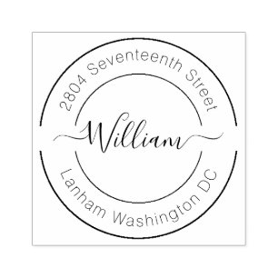 Maak Je Eigen Retouradres Moderne Calligrafie Rubberstempel