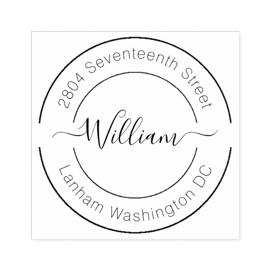 Maak Je Eigen Retouradres Moderne Calligrafie Rubberstempel (Afrduk)