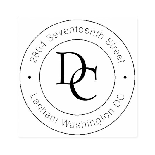 Maak Je Eigen Retouradres Moderne Calligrafie Rubberstempel (Afrduk)