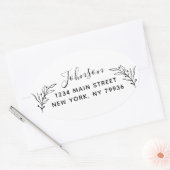 Maak Je Eigen Retouradres Ovale Sticker (Envelop)