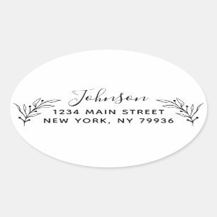 Maak Je Eigen Retouradres Ovale Sticker