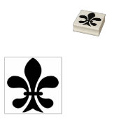 Maak je eigen retro fleur de lis rubberstempel (Gestempeld)