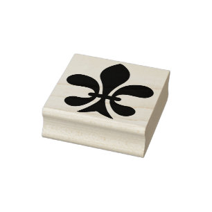 Maak je eigen retro fleur de lis rubberstempel