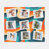 Maak je eigen retro fotocollage fleece deken (Voorkant (Horizontaal))