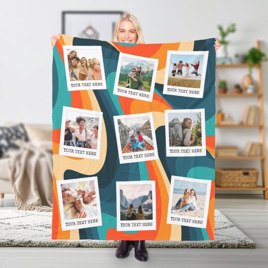 Maak je eigen retro fotocollage fleece deken