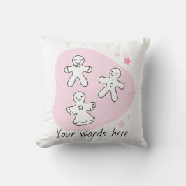 Maak je eigen retro-gingerbread roze Kerstmis Kussen