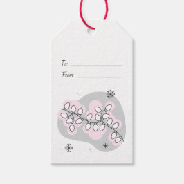 Maak je eigen retro kerstverlichting Kerstmis Cadeaulabel