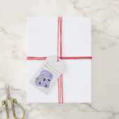 Maak Je Eigen Retro Paarse Candy Canes Kerstmis Cadeaulabel (Met Touw)