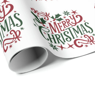 Maak Je Eigen Retro Prettig Kerstfeest Cadeaupapier